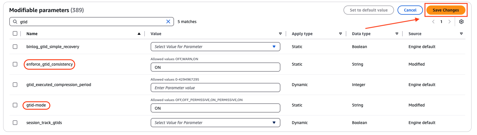 Режим GTID включен